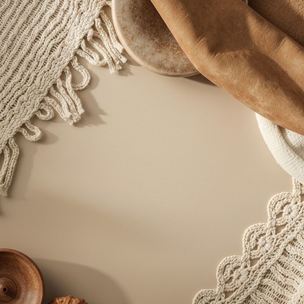 Soft natural textures in beige tones